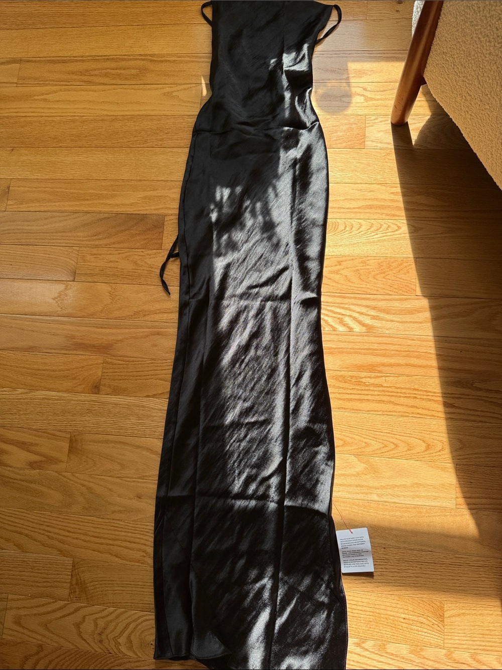 ASOS Designs Black Satin Maxi Dress NWT Sz 4